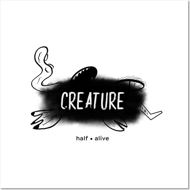 Half Alive Creature (black) Wall Art by usernate